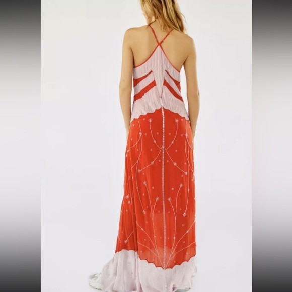 NWOT Free People VERO ALFIE Matisse Beaded Maxi Dress Size Medium Z191-14 - Picture 2 of 11